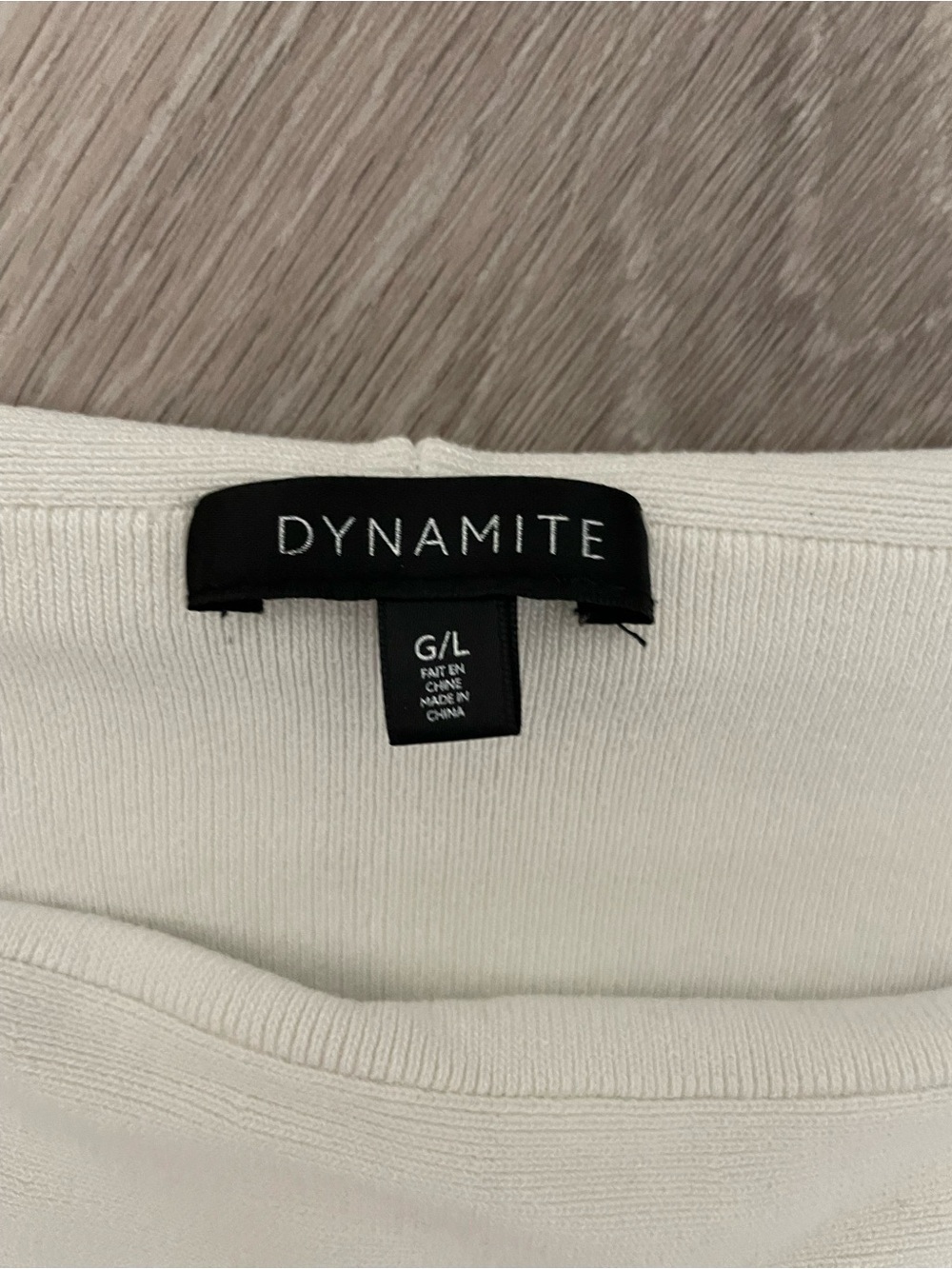 Dynamite White Off-Shoulder Ruffle Crop Top - Picture 2 of 2